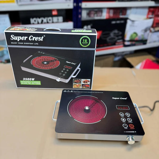 Super Crest 3500W Powerful Infrared Cooker for Fast Cooking with Energy Efficiency and Adjustable Temperature Control