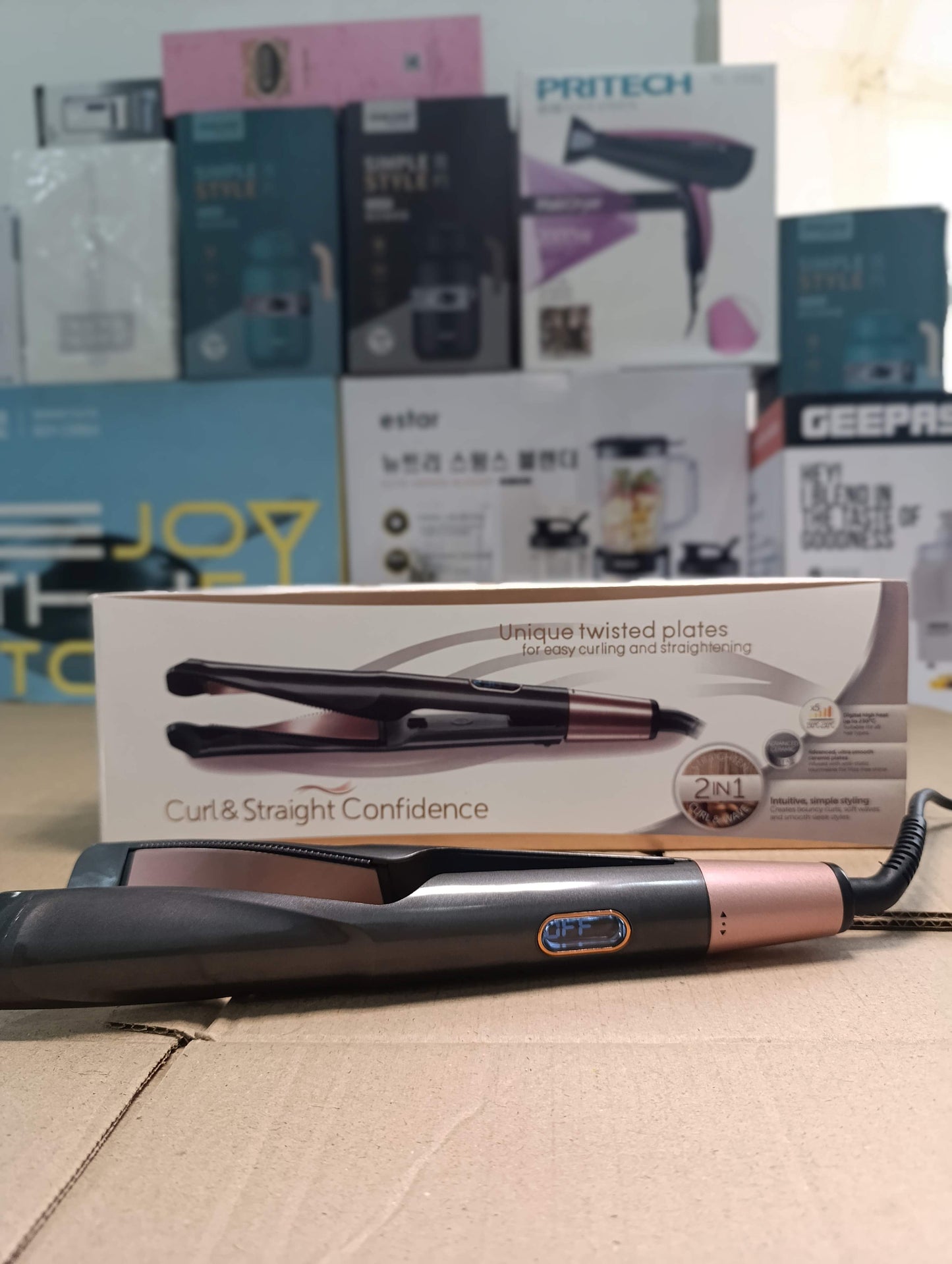 Lot Imported 2-in-1 Hair Straightener & Curler