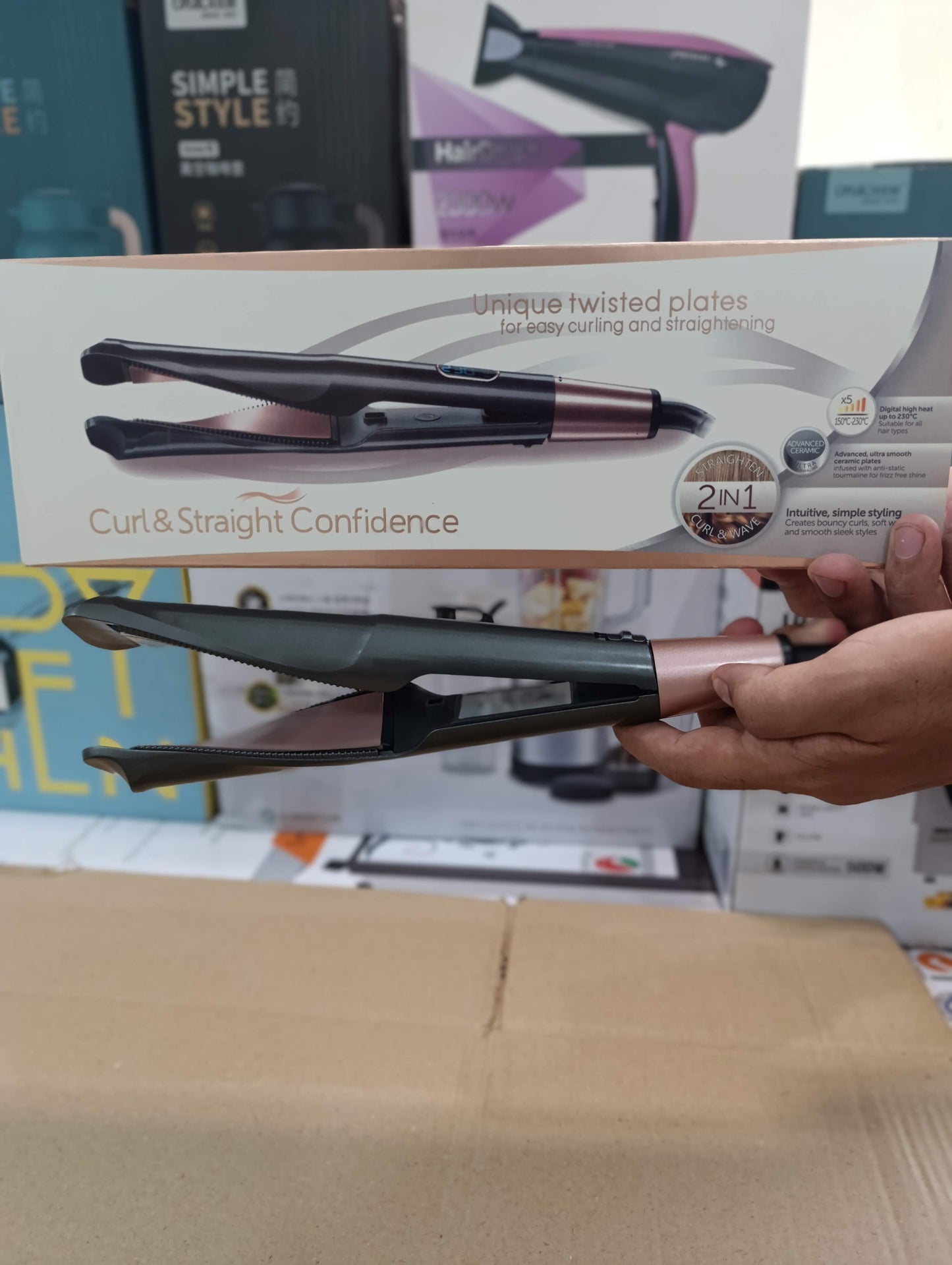 Lot Imported 2-in-1 Hair Straightener & Curler