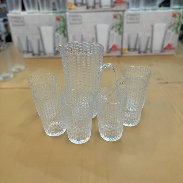 7-Piece Glass Water Set with Jug for Elegant Serving and Refreshing Beverages with Durable and Stylish Design