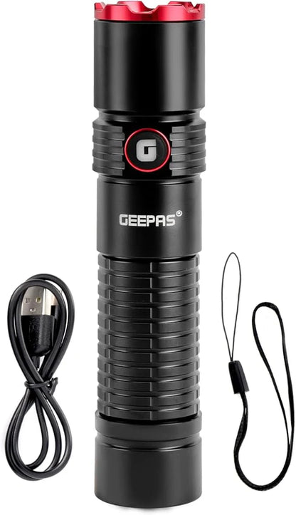 Geepas Rechargeable LED Flashlight-51065