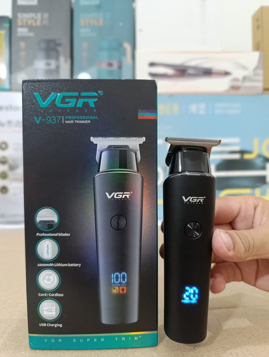 VGR Professional Hair Trimmer V-937 for Smooth Grooming with Precision Blades, Adjustable Length Settings, and Durable Design